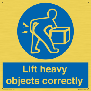 Lift heavy objects correctly
